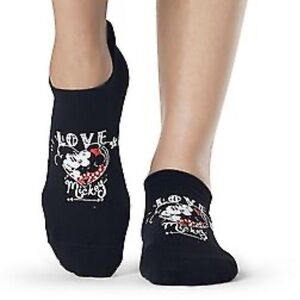 Tavi Noir black Mickey Minnie Love grip socks NWT